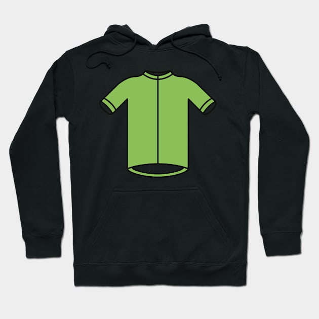 Green Sprinters Cycling Jersey Hoodie by Radradrad